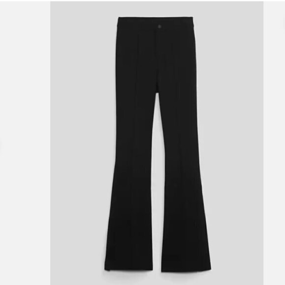 GAP High Rise Ponte SPLIT FLARE Stretch Y2k Pants Black Size 6 TALL #514108 NWT - Picture 6 of 6